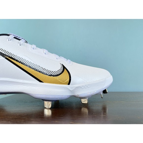 Nike Force Zoom Trout 7 Pro White/Gold Baseball Cleats Men’s Size 14 CQ7224-106 - Picture 5 of 11